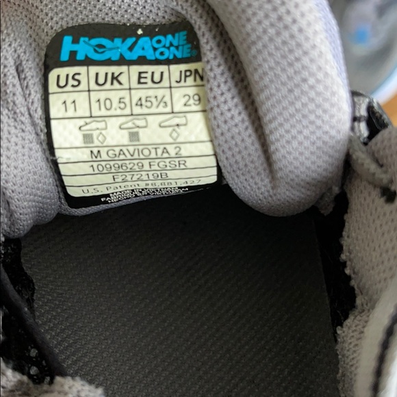 Hoka One One Gaviota 2  Blue Gray Men Size 11M - Picture 10 of 10